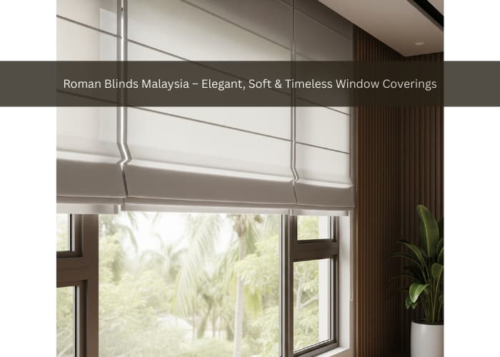 Roman Blinds Malaysia – Elegant, Soft & Timeless Window Coverings
